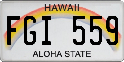 HI license plate FGI559
