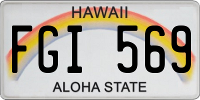 HI license plate FGI569