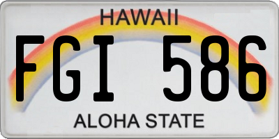HI license plate FGI586