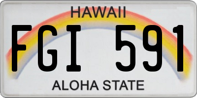 HI license plate FGI591