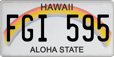HI license plate FGI595