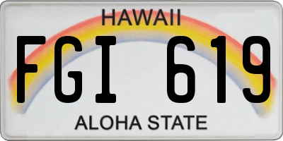 HI license plate FGI619