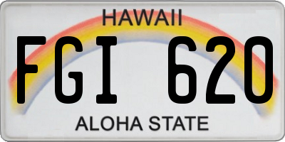 HI license plate FGI620