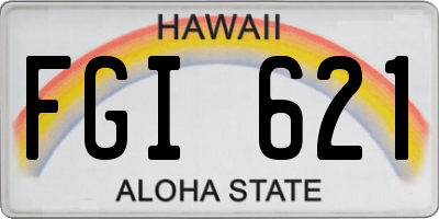 HI license plate FGI621
