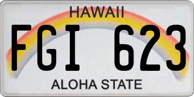 HI license plate FGI623