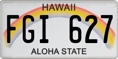 HI license plate FGI627