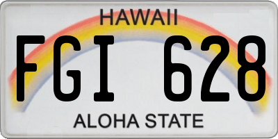 HI license plate FGI628