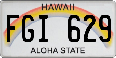 HI license plate FGI629