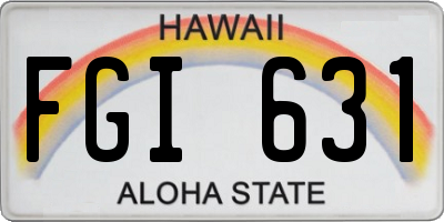 HI license plate FGI631