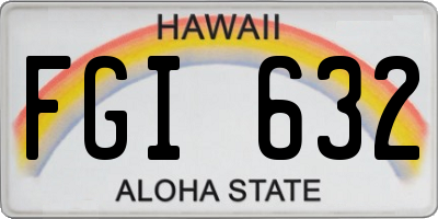 HI license plate FGI632