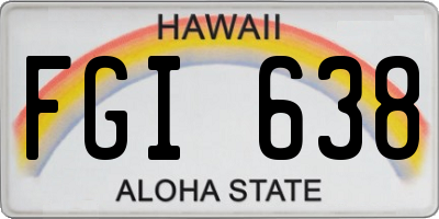 HI license plate FGI638