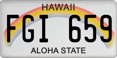 HI license plate FGI659