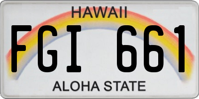 HI license plate FGI661