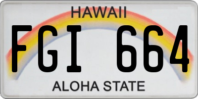 HI license plate FGI664