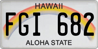 HI license plate FGI682