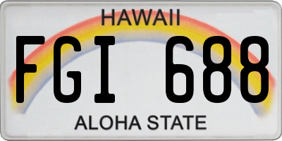 HI license plate FGI688