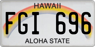 HI license plate FGI696