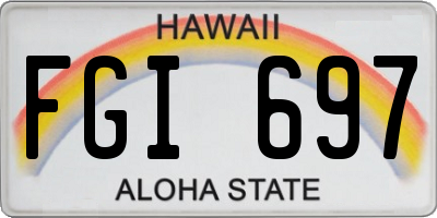 HI license plate FGI697