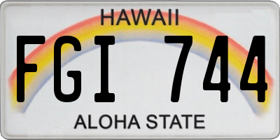 HI license plate FGI744