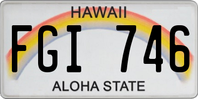 HI license plate FGI746