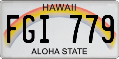HI license plate FGI779