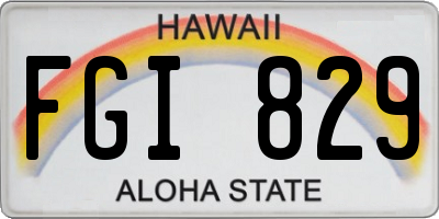 HI license plate FGI829