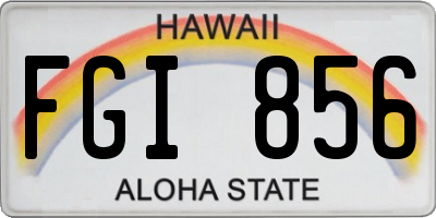 HI license plate FGI856