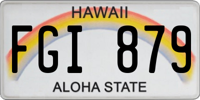 HI license plate FGI879