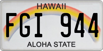 HI license plate FGI944