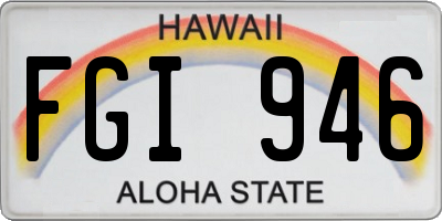 HI license plate FGI946