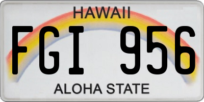 HI license plate FGI956
