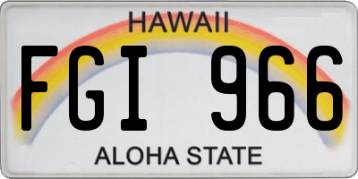 HI license plate FGI966