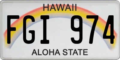 HI license plate FGI974