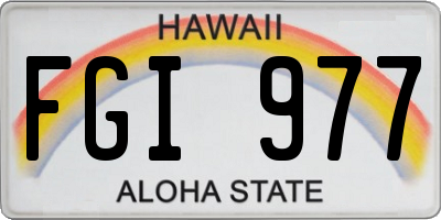 HI license plate FGI977