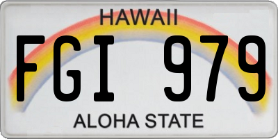 HI license plate FGI979