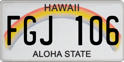 HI license plate FGJ106