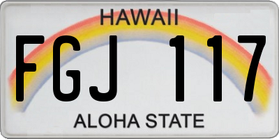 HI license plate FGJ117