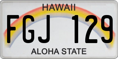 HI license plate FGJ129