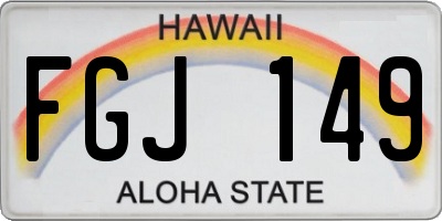 HI license plate FGJ149