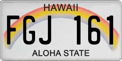 HI license plate FGJ161
