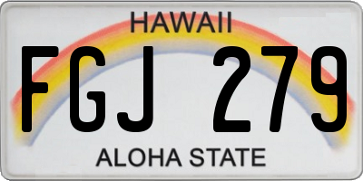 HI license plate FGJ279