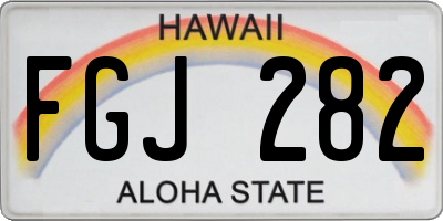 HI license plate FGJ282