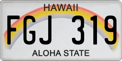 HI license plate FGJ319