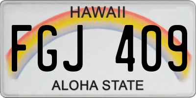 HI license plate FGJ409