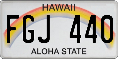 HI license plate FGJ440