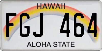 HI license plate FGJ464