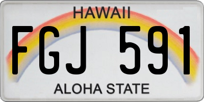 HI license plate FGJ591