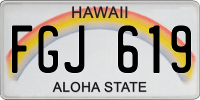 HI license plate FGJ619