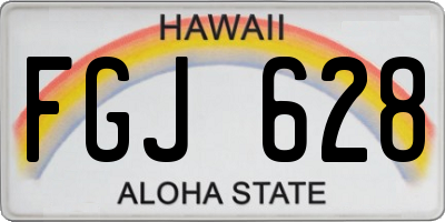 HI license plate FGJ628