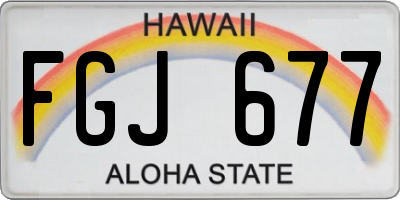 HI license plate FGJ677